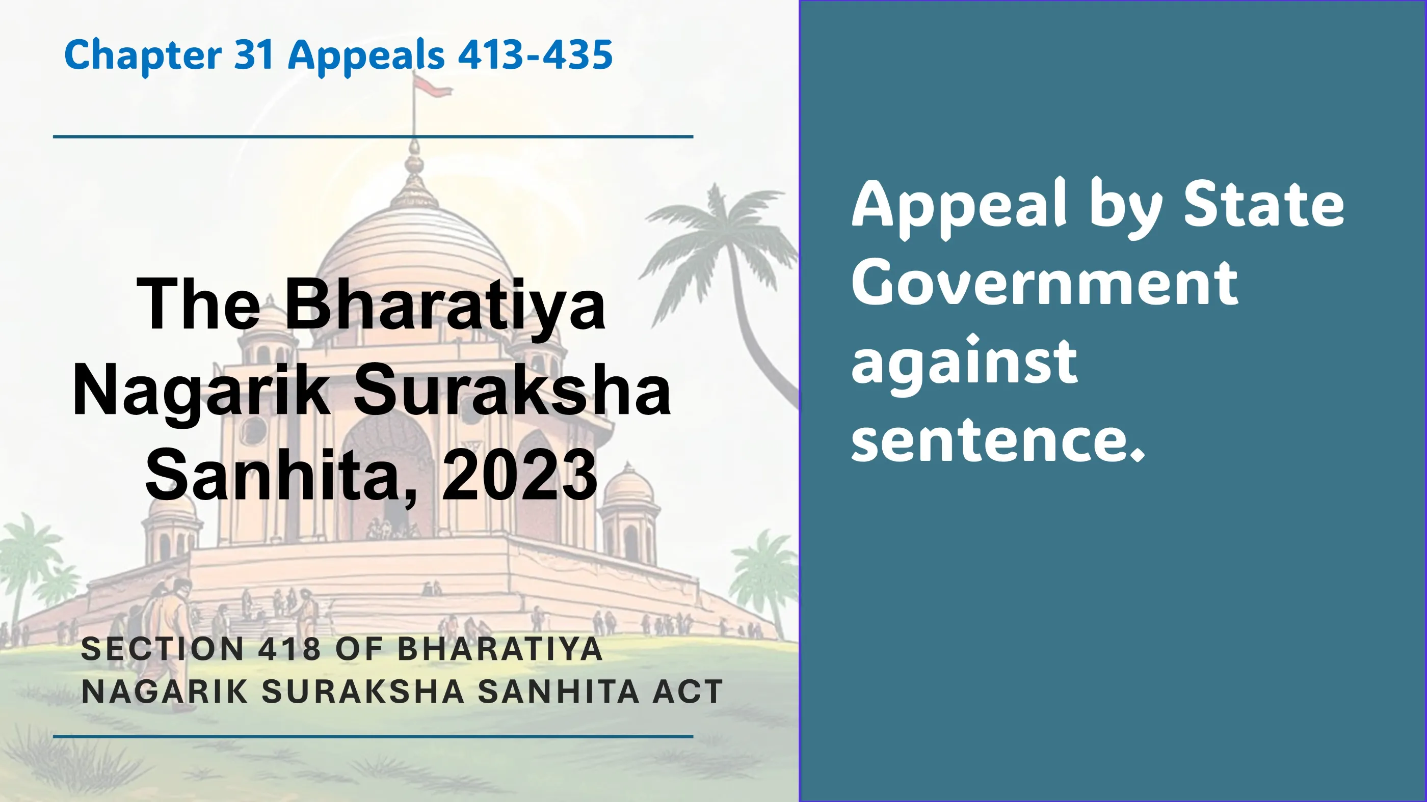 Section 418 of Bharatiya Nagarik Suraksha Sanhita Act