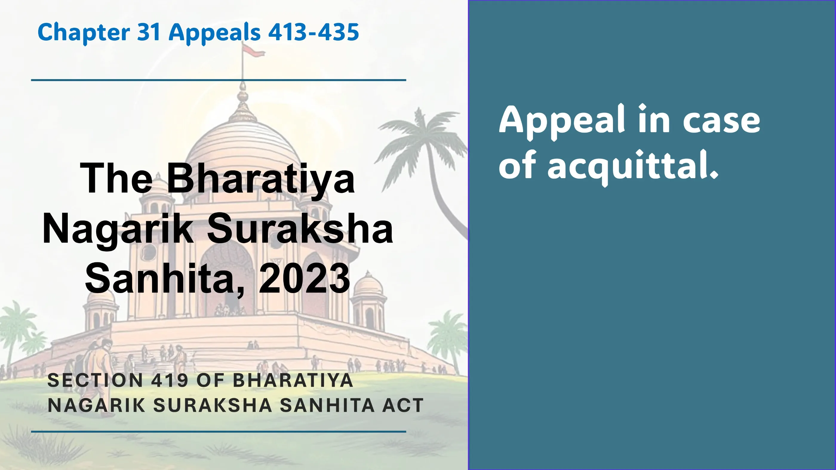 Section 419 of Bharatiya Nagarik Suraksha Sanhita Act