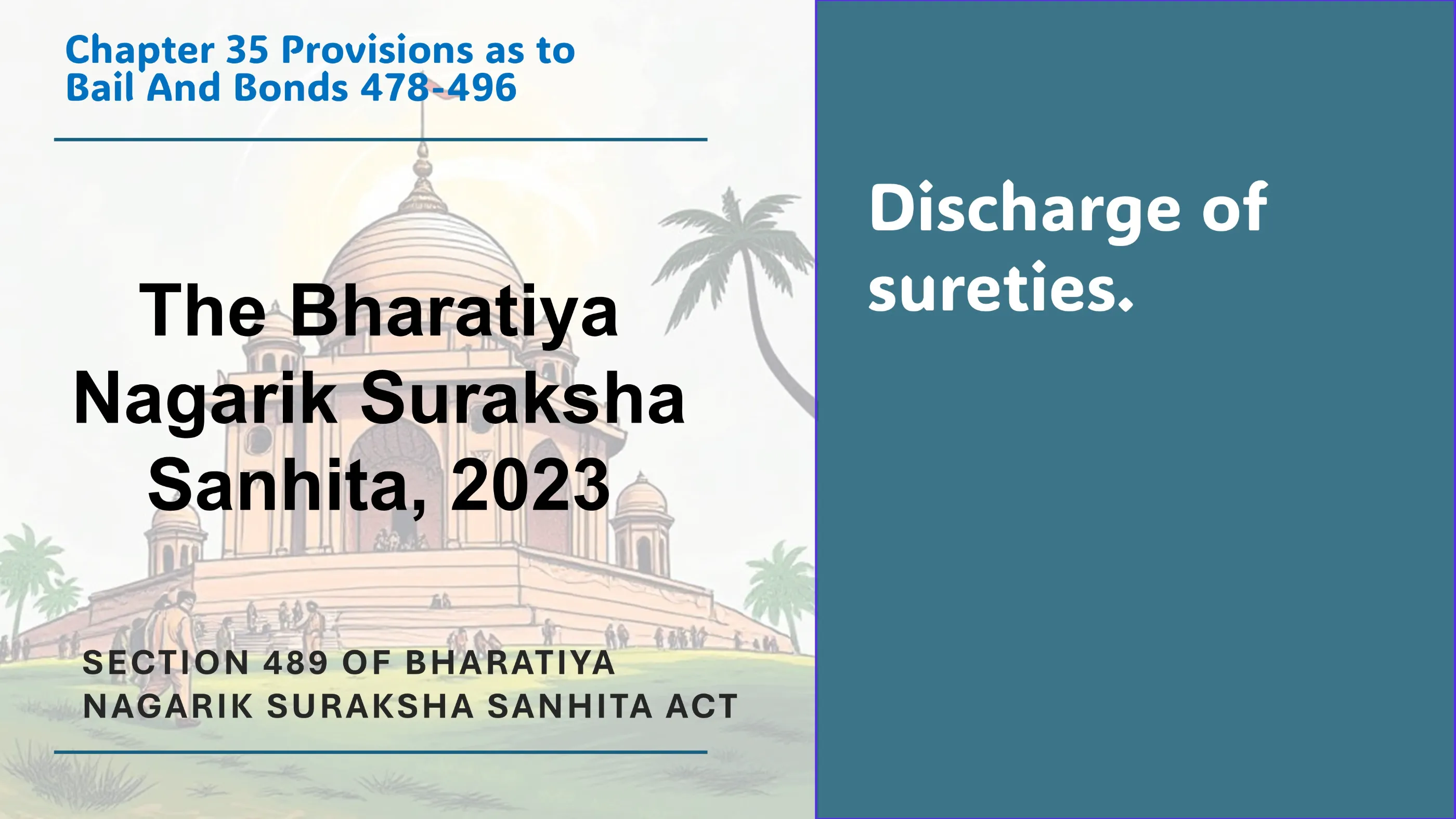Section 489 of Bharatiya Nagarik Suraksha Sanhita Act