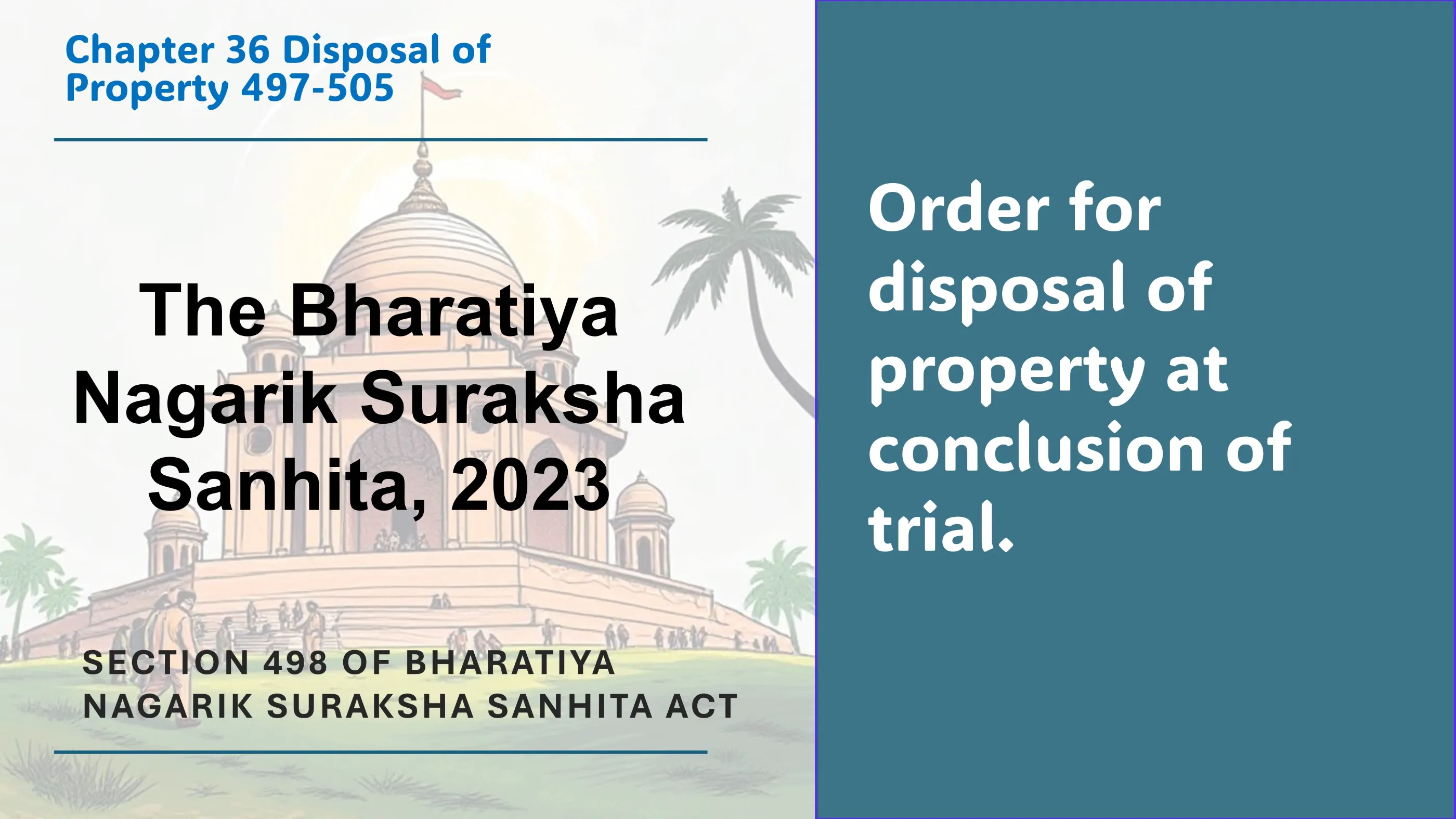 Section 498 of Bharatiya Nagarik Suraksha Sanhita Act