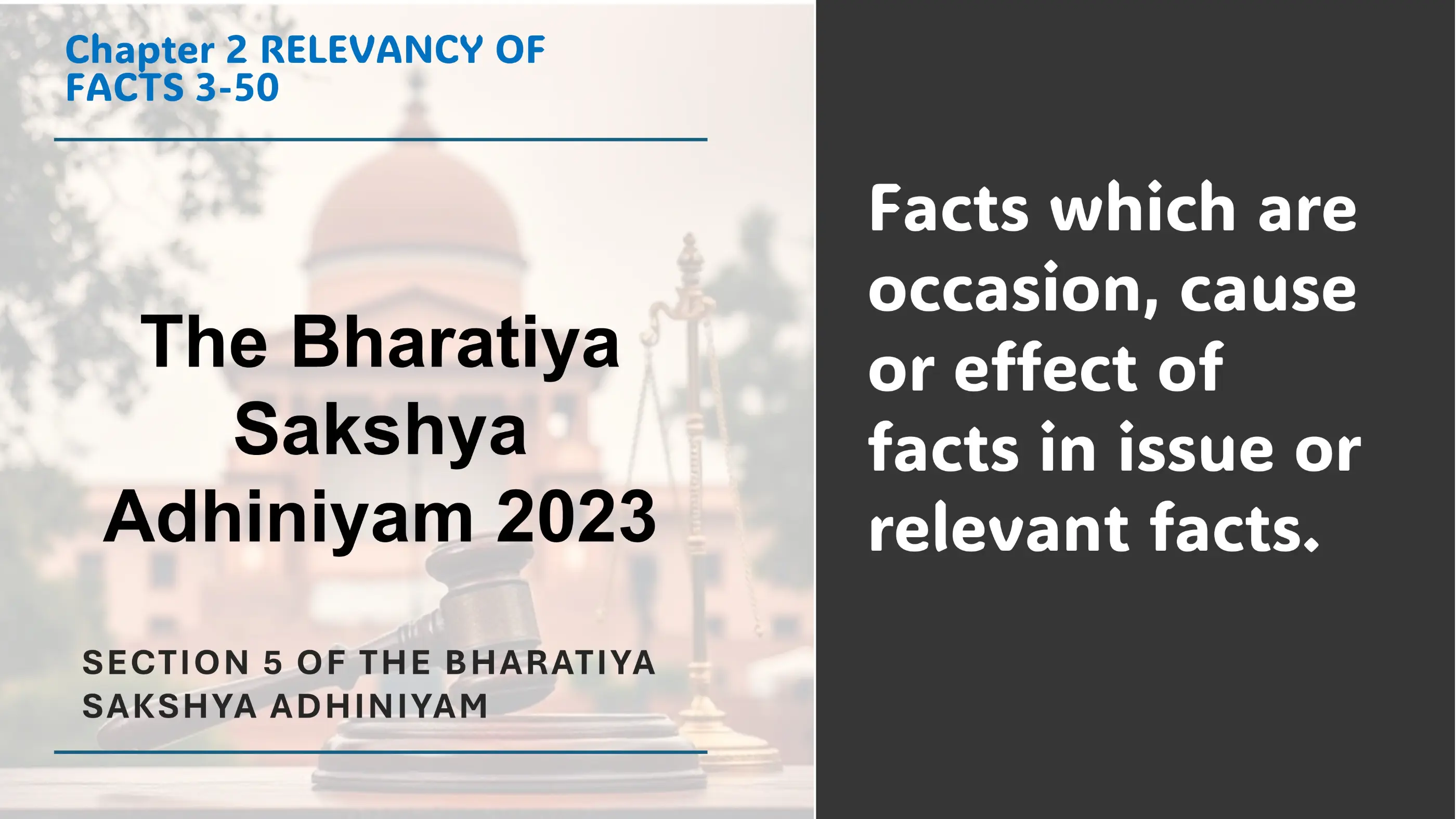 Section 5 of The Bharatiya Sakshya Adhiniyam