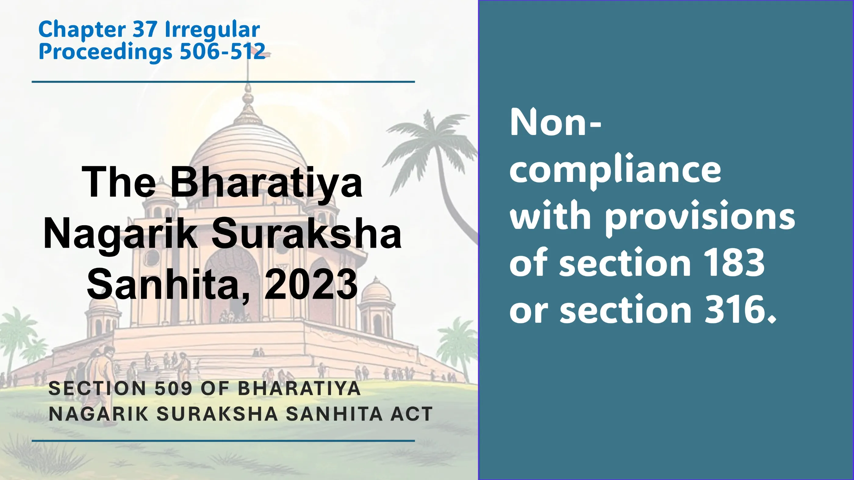 Section 509 of Bharatiya Nagarik Suraksha Sanhita Act