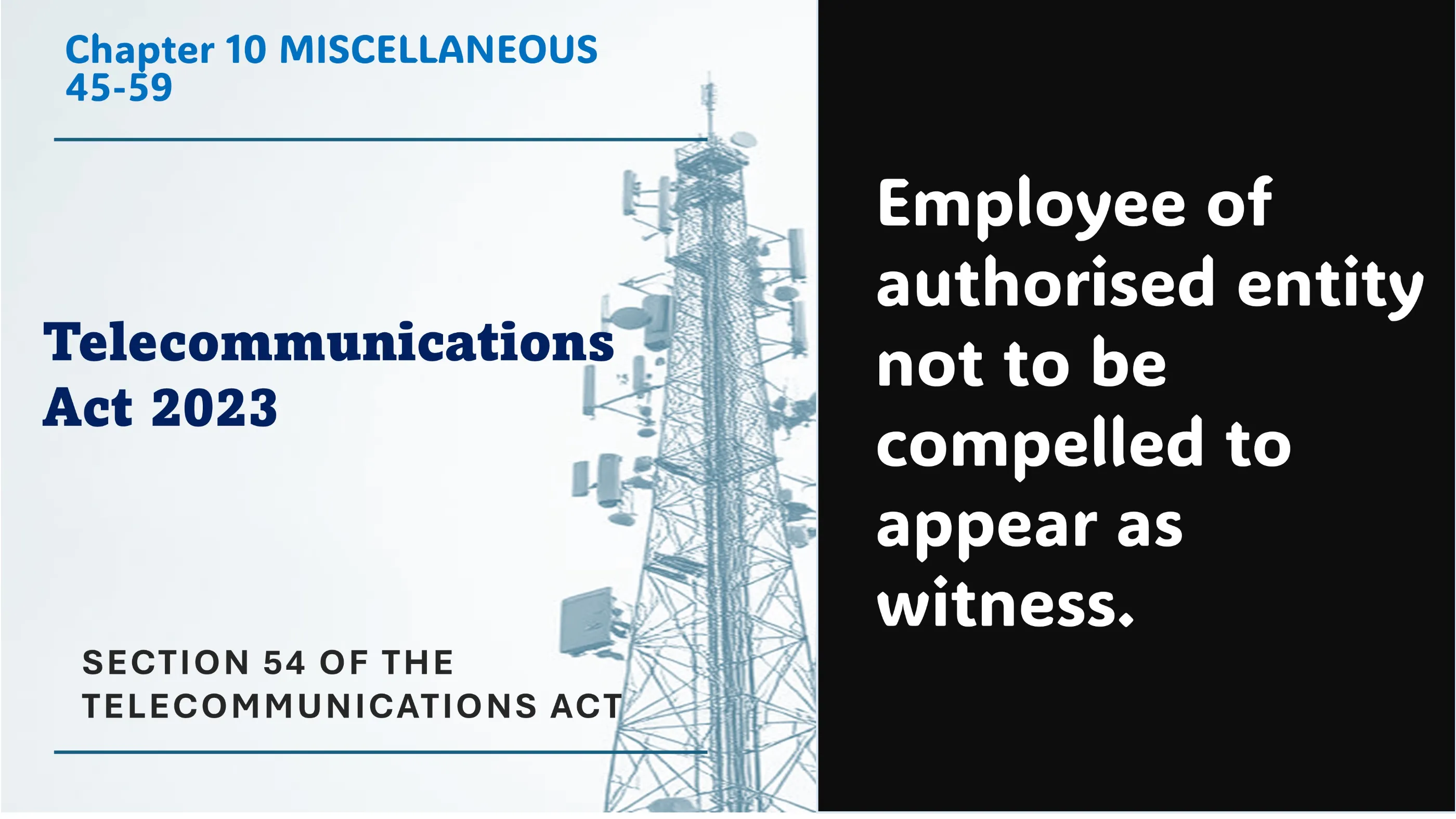 Section 54 of The Telecommunications Act
