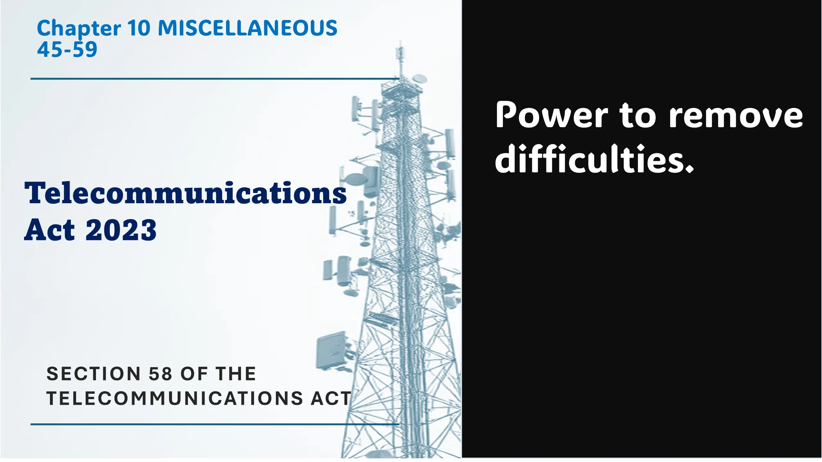Section 58 of The Telecommunications Act