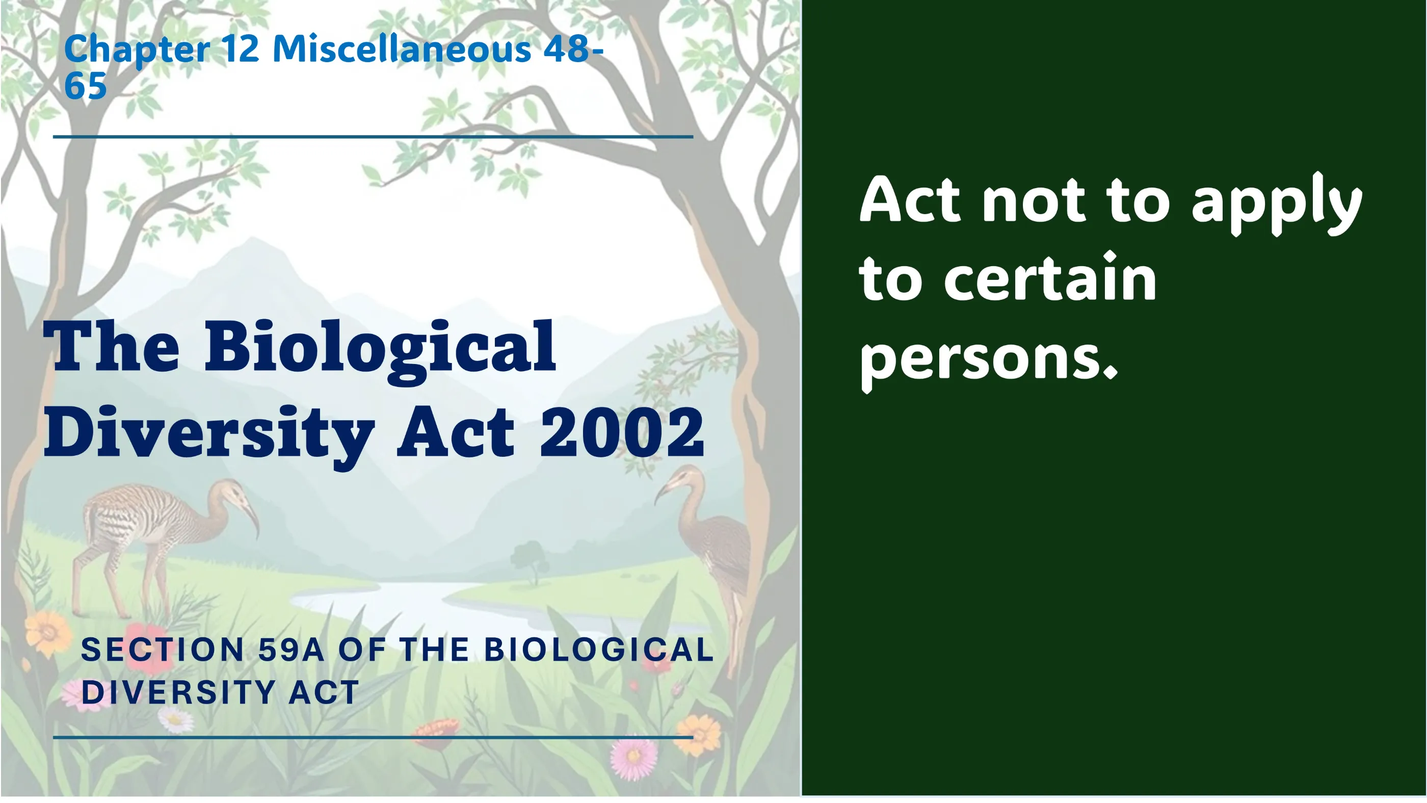 Section 59A of The Biological Diversity Act