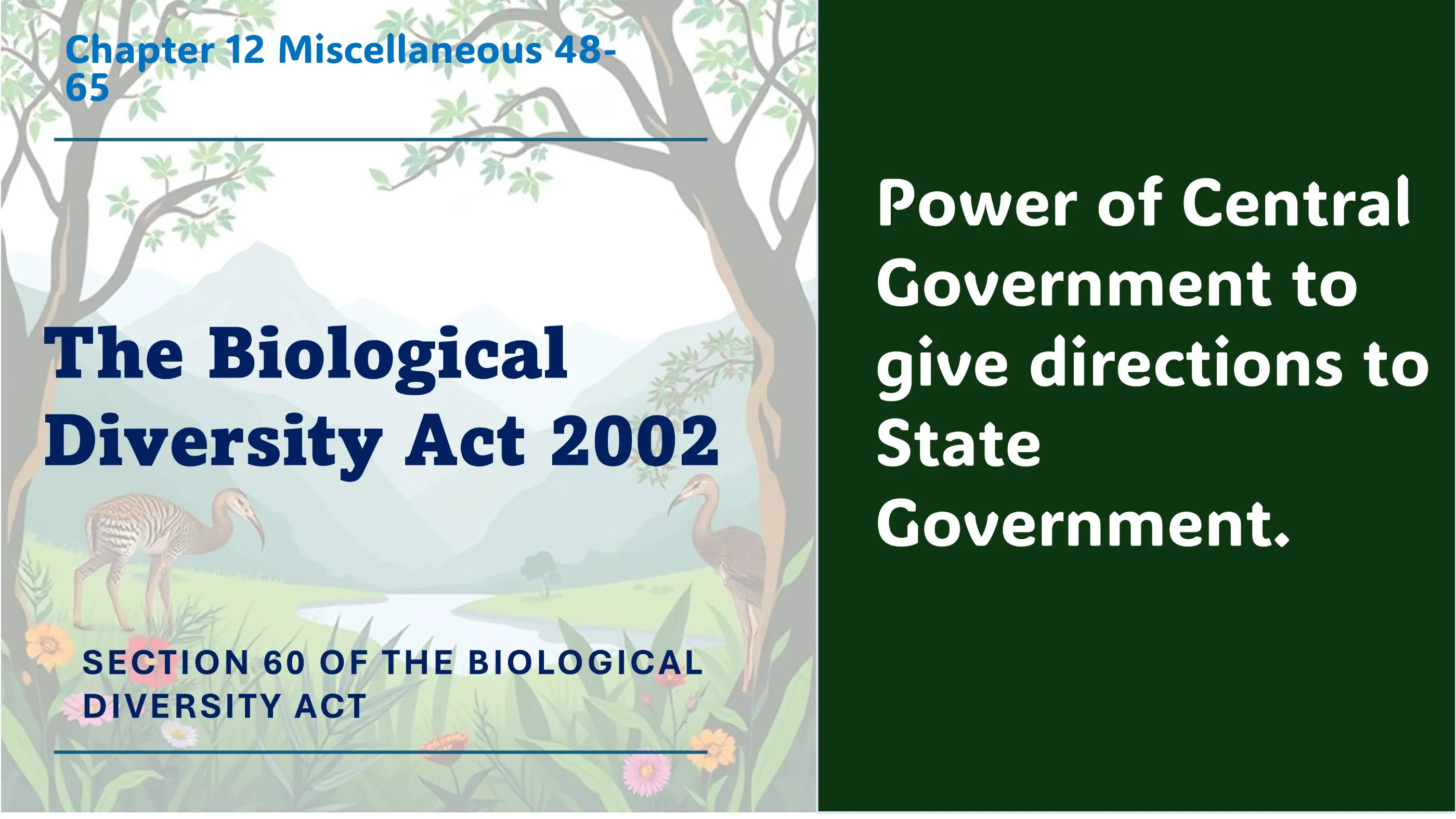 Section 60 of The Biological Diversity Act