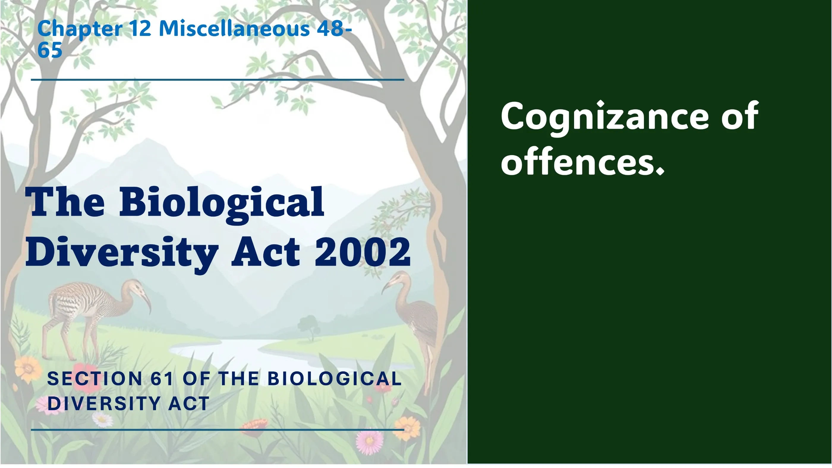 Section 61 of The Biological Diversity Act