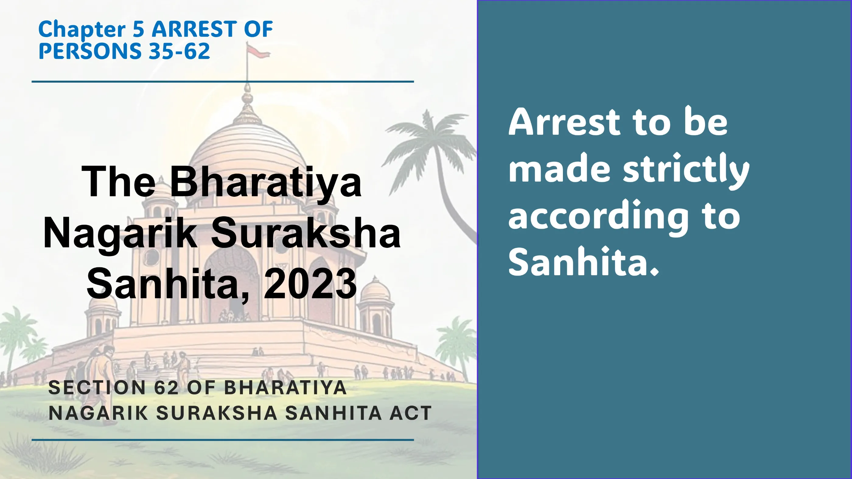 Section 62 of Bharatiya Nagarik Suraksha Sanhita Act