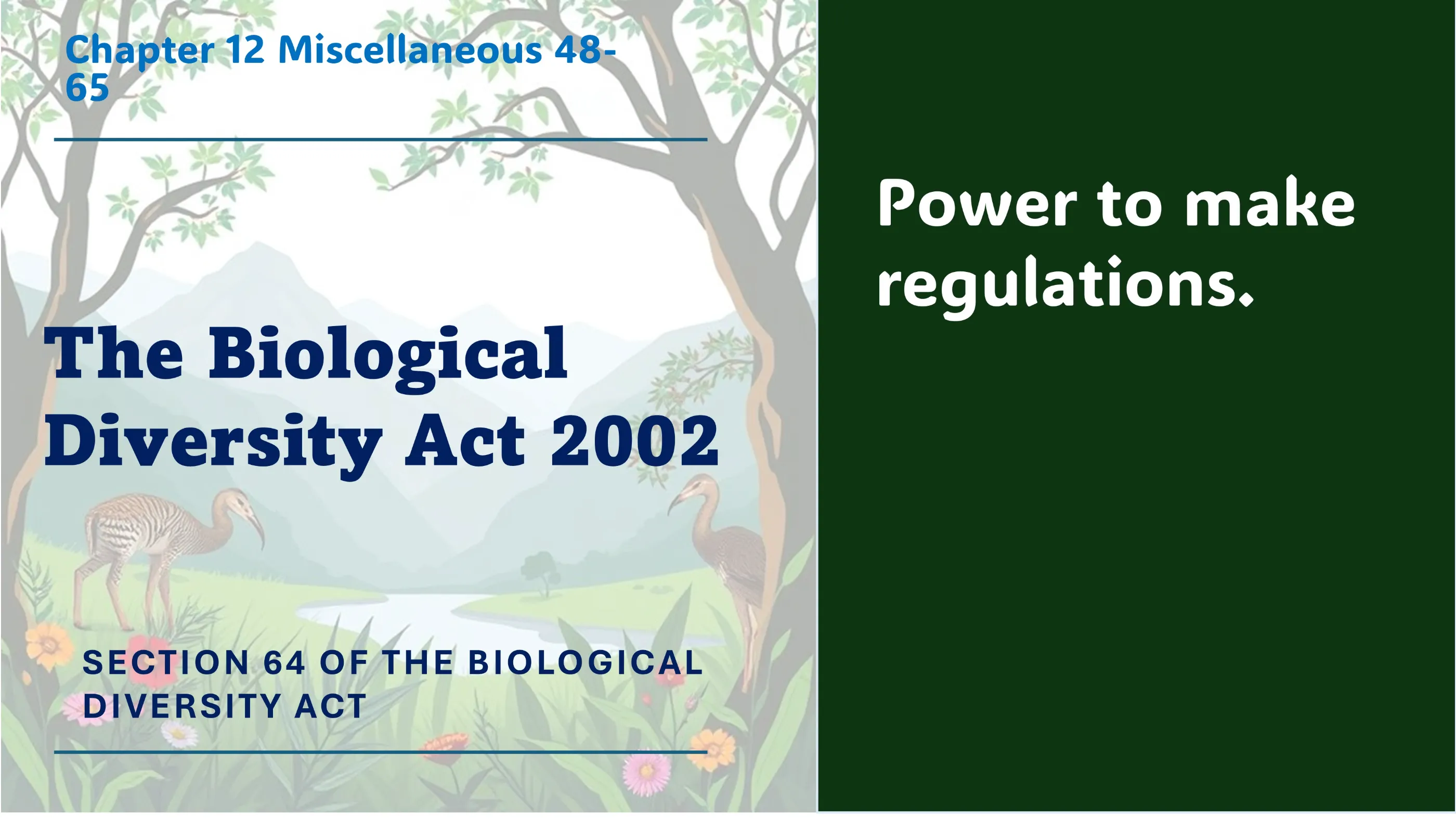 Section 64 of The Biological Diversity Act