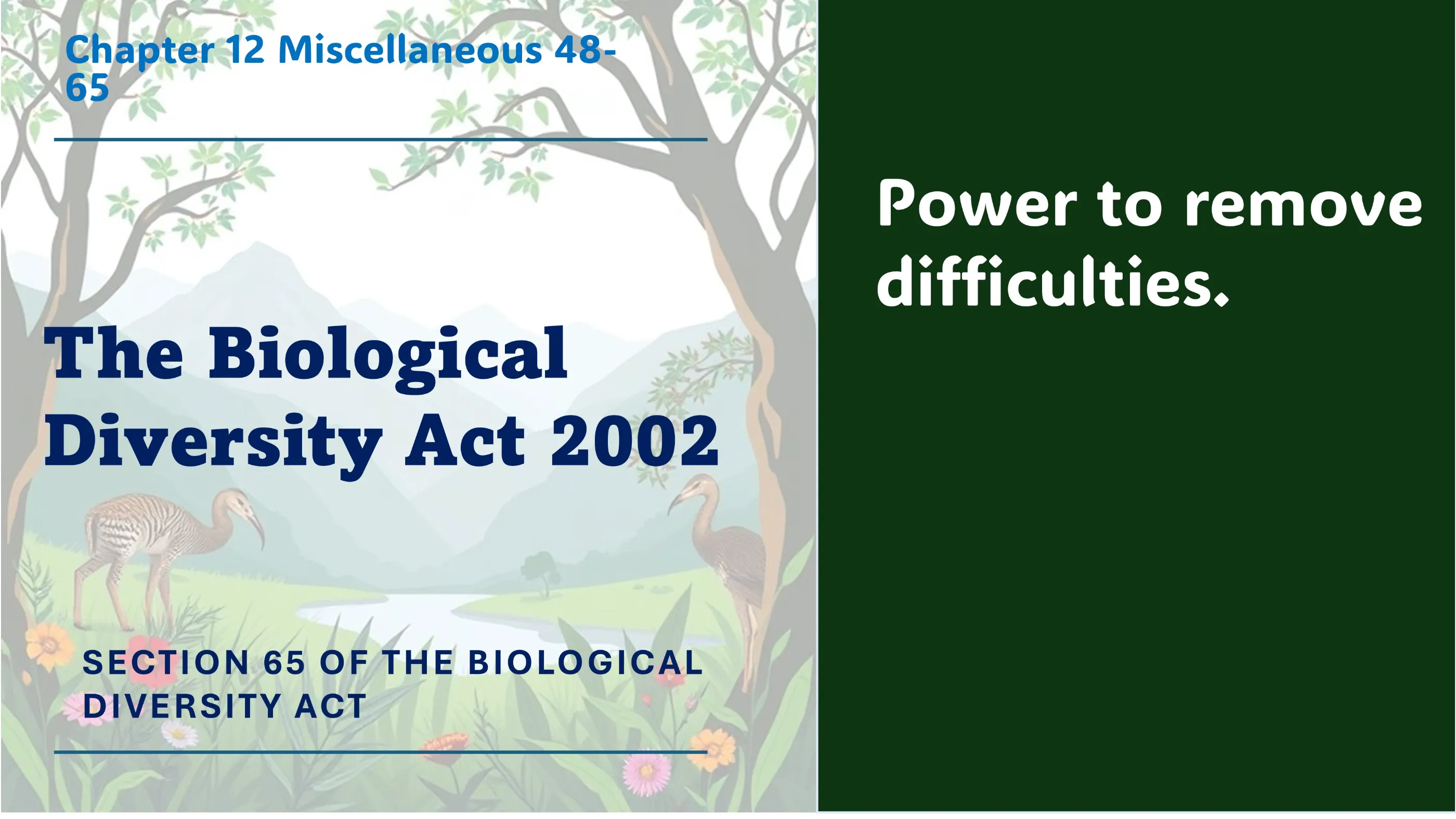 Section 65 of The Biological Diversity Act