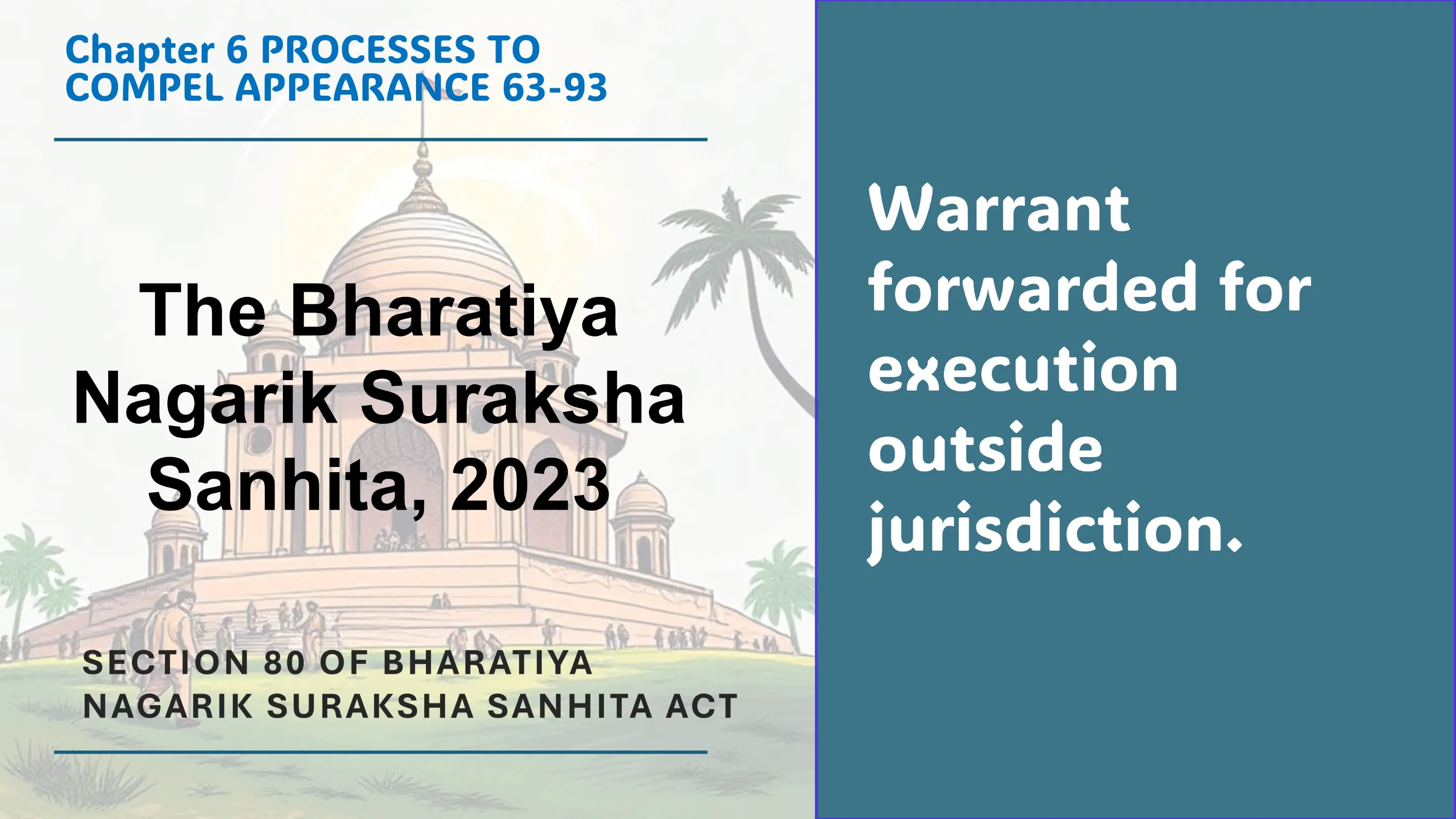 Section 80 of Bharatiya Nagarik Suraksha Sanhita Act
