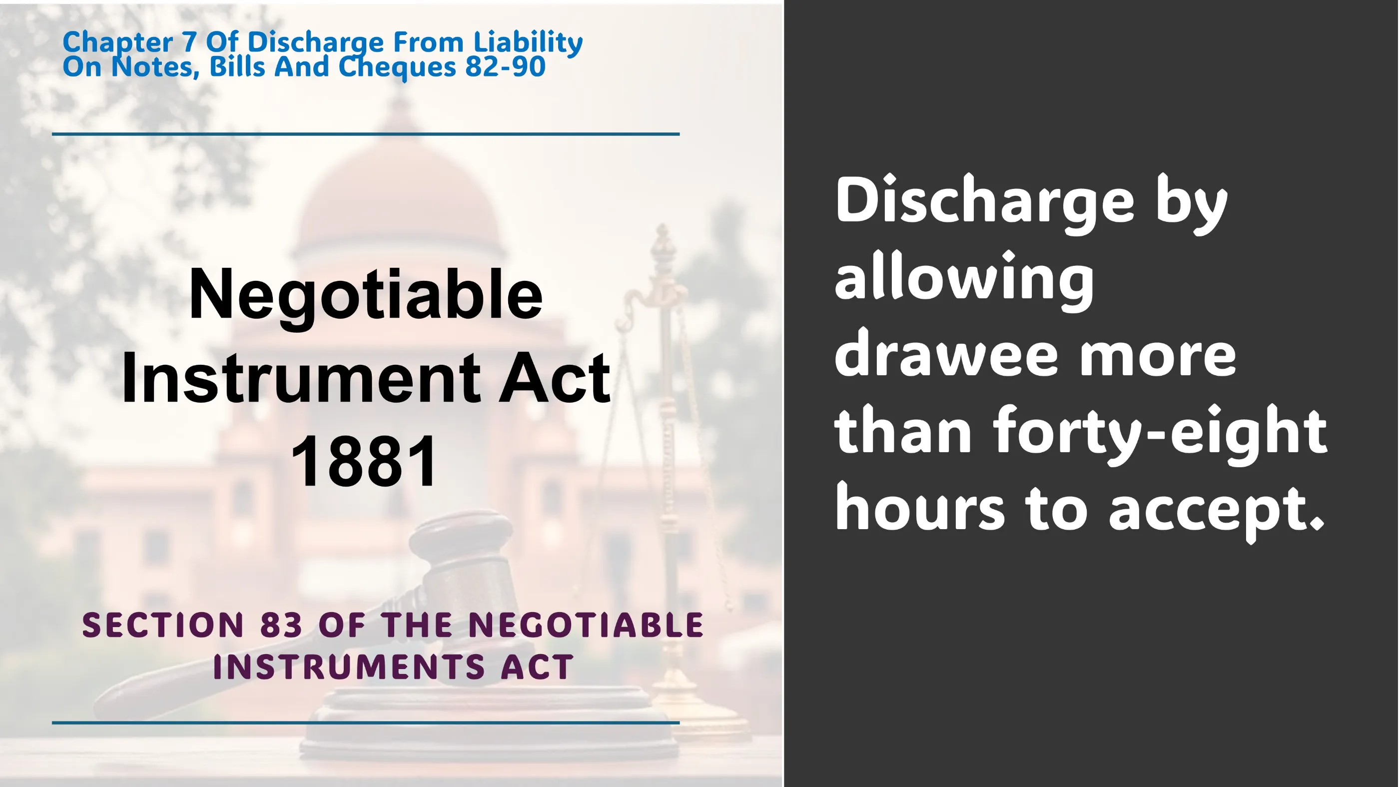 Section 83 of The Negotiable Instruments Act