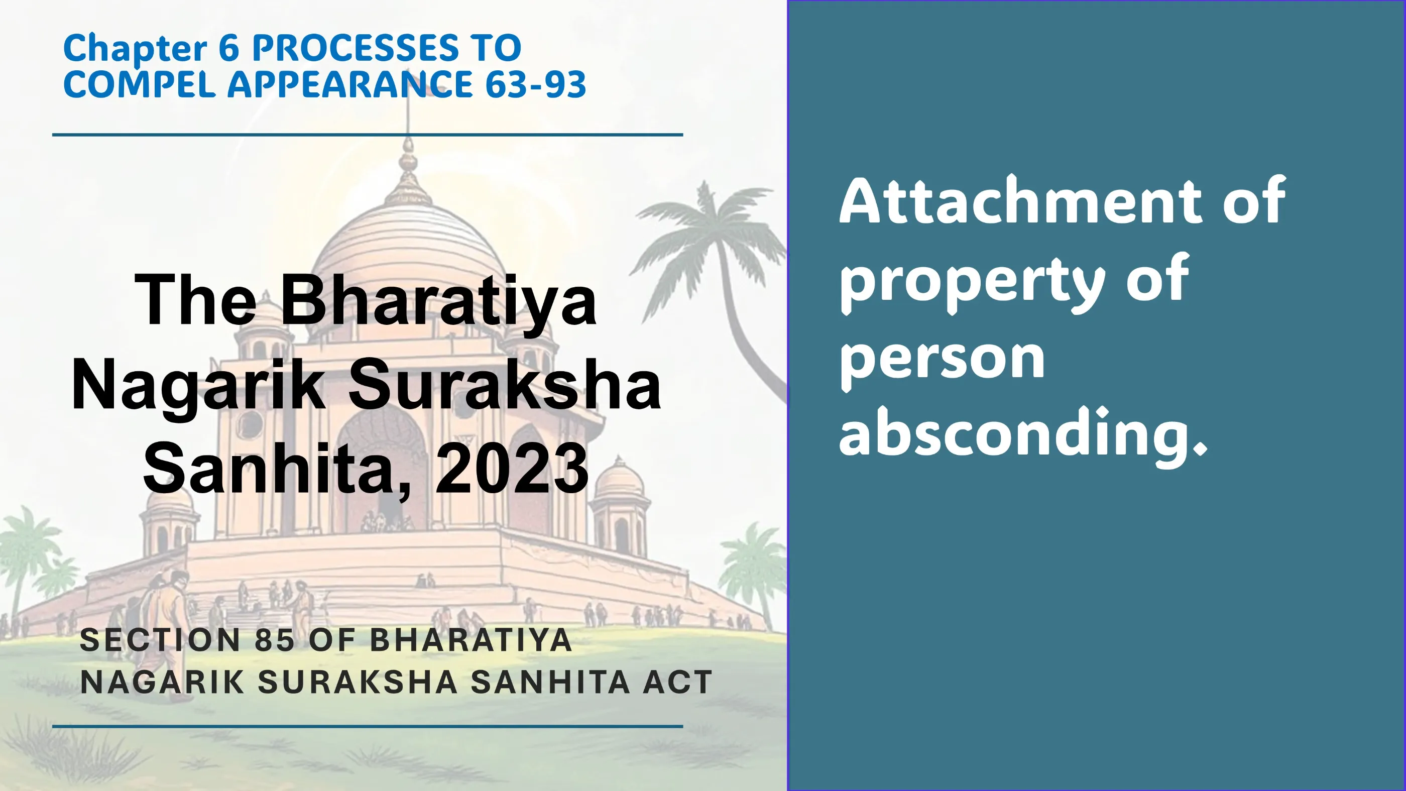 Section 85 of Bharatiya Nagarik Suraksha Sanhita Act