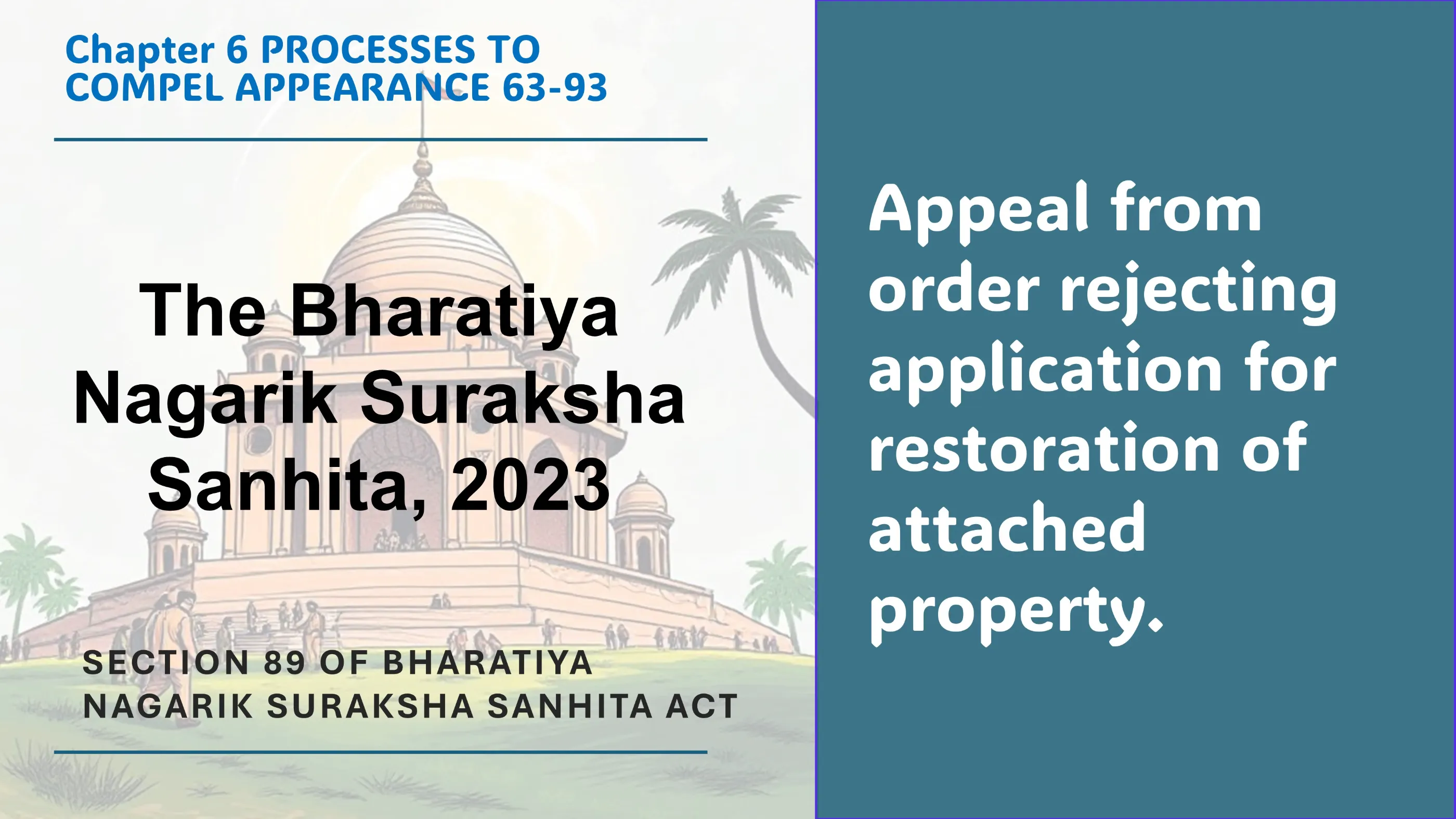 Section 89 of Bharatiya Nagarik Suraksha Sanhita Act