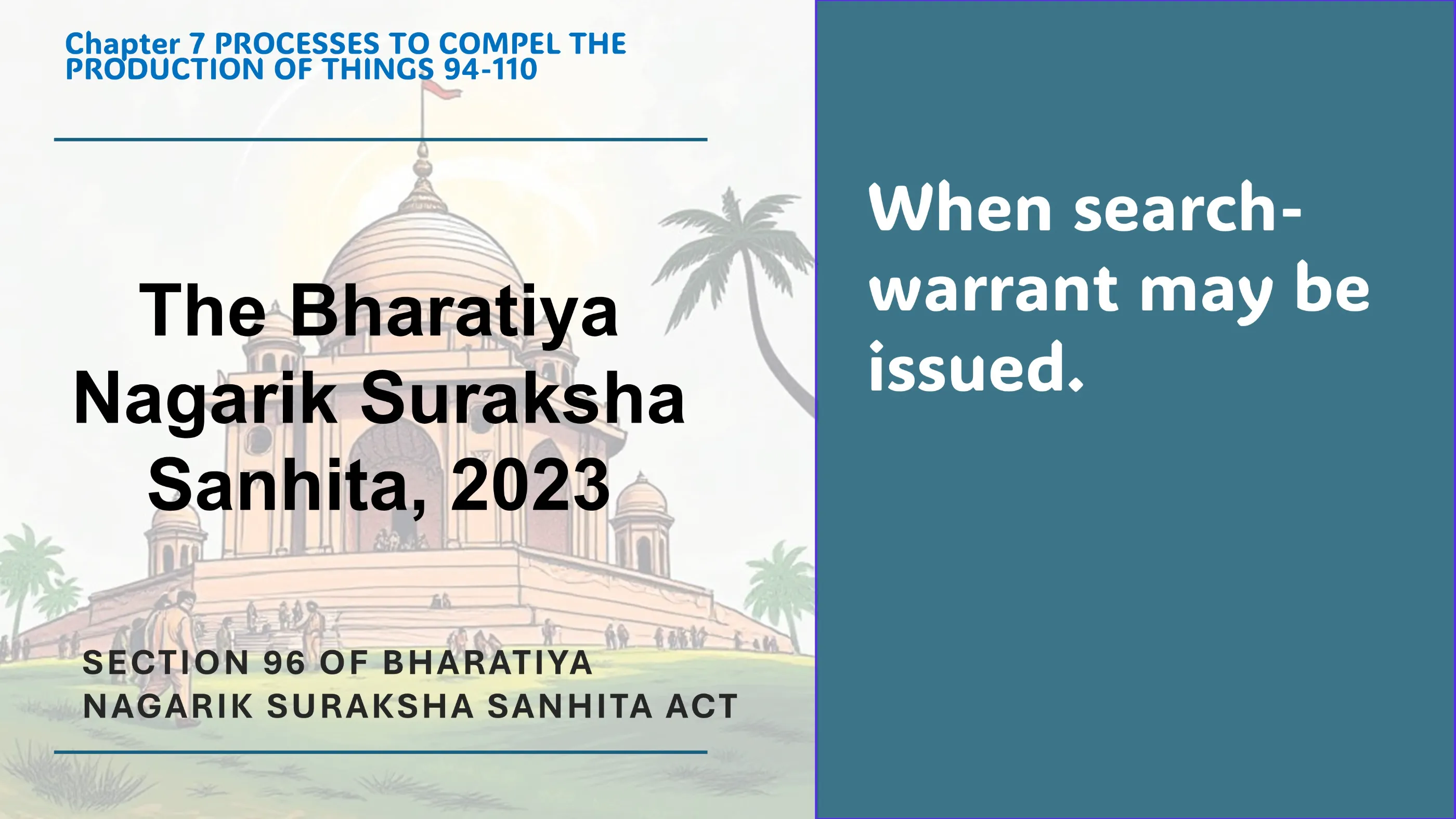Section 96 of Bharatiya Nagarik Suraksha Sanhita Act